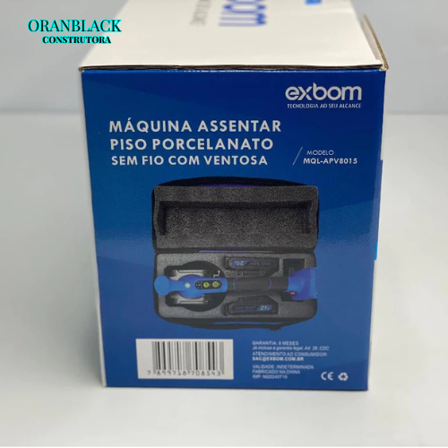 Assentador de Pisos Recarregável Com Ventosa De Sucção-  130mm 80kg e Duas Baterias MQL/APV8015 EXBOM